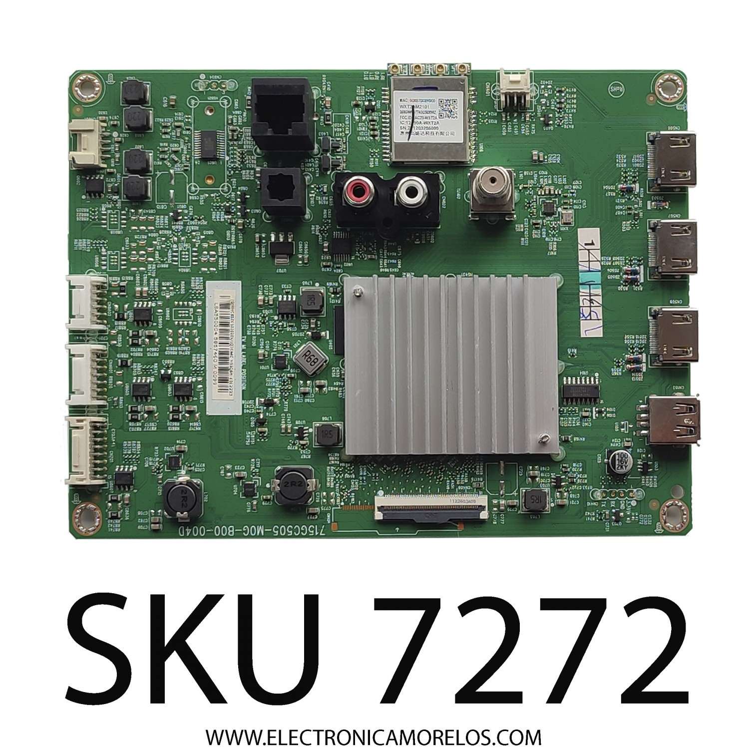MAIN PARA TV VIZIO / NUMERO DE PARTE XMCB02K003 / 715GC505-M0G-B00-004D / (G)XMCB02K003020X/LQJKA4C / PANEL TPT550WR-QVN10.U REV:SB1G / DISPLAY T550QVN10.0 / MODELO M55Q6M-K01 LTCWL1KY	